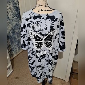 Graphic Tiedye Tshirt Dress